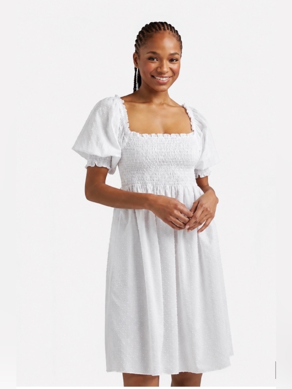 Hill House white swiss dot nap dress